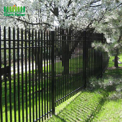 Ornamental Modern Metal Iron 1.2m High Tubular Steel Fence Powder Coated