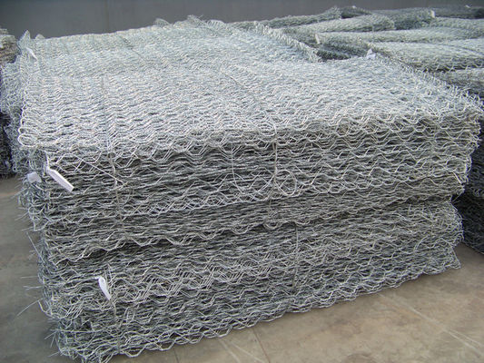 Woven Mesh 1m Tall Hexagonal Gabion Basket  For River Bank Protection