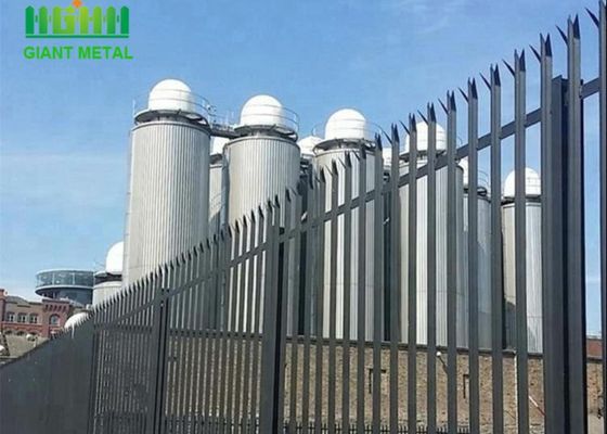 Commercial Industrial Steel W Pale Palisade Security Fencing Galvanised