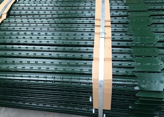 7 Ft Green Steel Fence T Post Powder Coated 0.83 Lb Per Foot