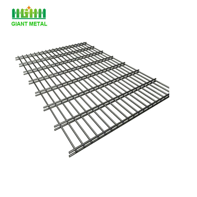 Portable Rectangle Post Double Wire Mesh Fencing 2400mm Height