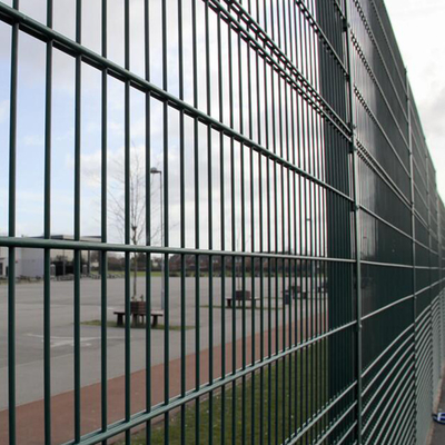 Portable Rectangle Post Double Wire Mesh Fencing 2400mm Height