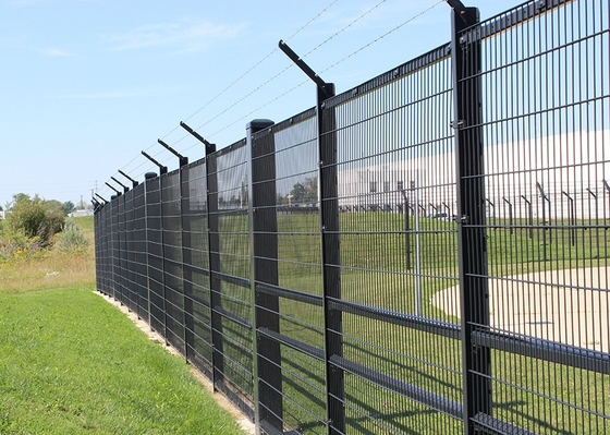 Powder Coated Peach Post Double Wire Fencing 1500mm Height