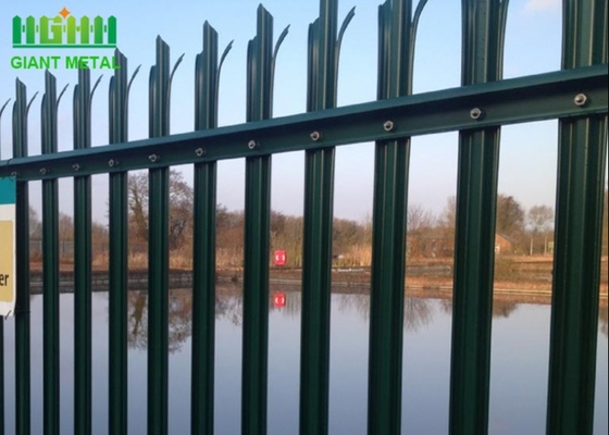D Section W Section Galvanised Palisade Fencing Powder Coated 1200mm Height