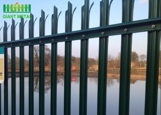 D Section W Section Galvanised Palisade Fencing Powder Coated 1200mm Height