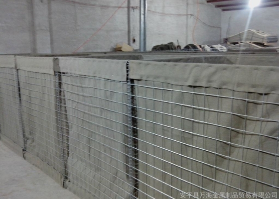 80x80mm Collapsible Hesco Barrier Blast Wall Wire Mesh Container Fencing Galvanized