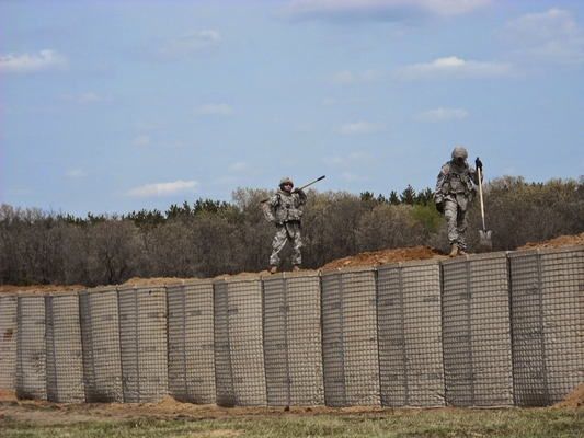 1.0m Height Hesco Bastion Wall Heavy Duty Hot Dipped Galvanized 5.0mm