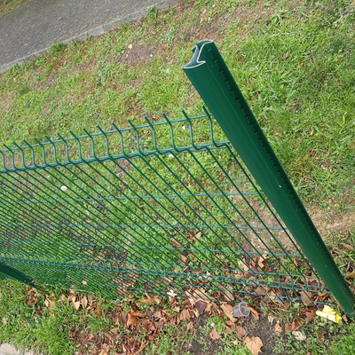 3d Curved Welded Peach Post V Mesh Security Fencing 1030mm Height