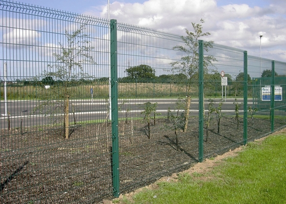 Pvc Coated Peach Post 3d Curved Fence Folding Welded Wire Mesh