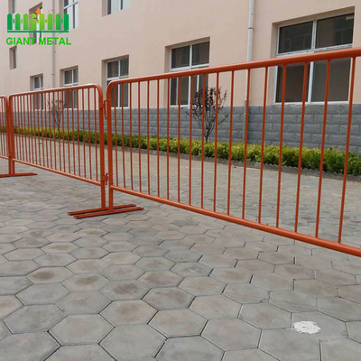 Heavy Duty Concert Event Galvanized Steel Barricade Removablve Feet