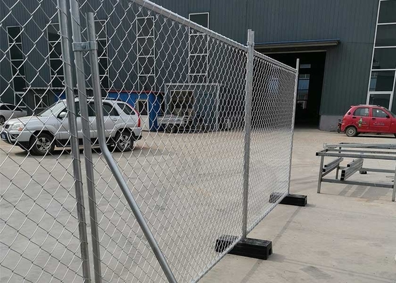 7 Ft Height Temporary Construction Site Fencing Hot Dipped Galvanized With Chain Link Mesh