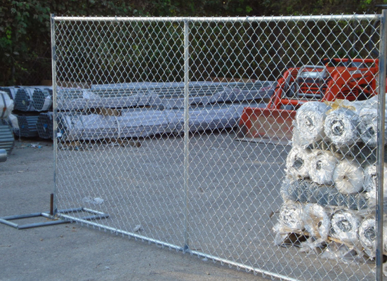 Galvanized 6ft Height Anti Corrosion Temporary Chain Link Fence For Construction