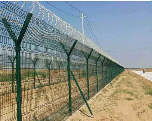 Galvanized V Mesh Security Fencing Welded Wire Mesh Panel Airport
