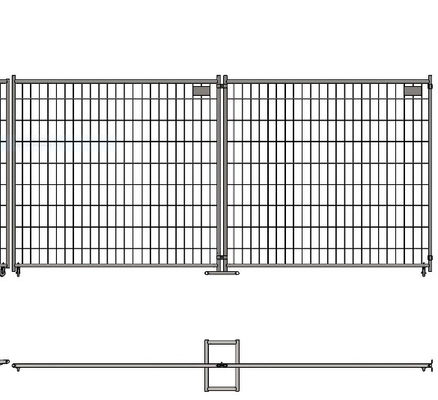 Movable Frame Tube Iron Temporary Fence Panels 1.8m Height Surface Test