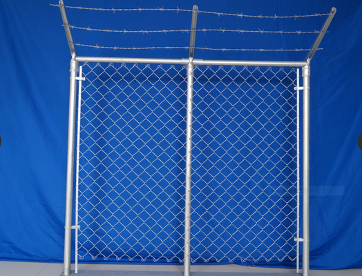 Hot Dipped Galvanized Diamond Chain Link Fence 2.5mm Wire 60*60mm Hole