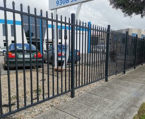 Steel Tube Powder Coated 2M Height Metal Fence Tubular Steel Fence