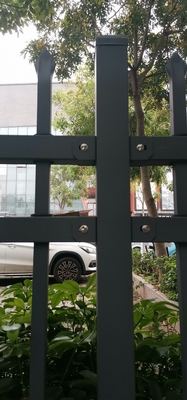 1.8m Height Tubular Steel Fence Powder Coated 25*25mm Rails