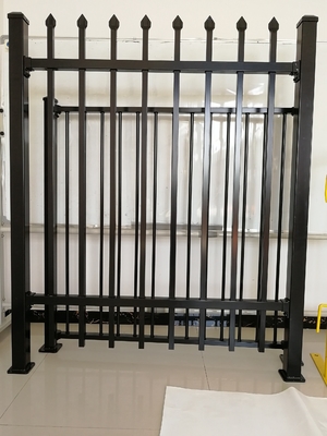 Easily Assembled Galvanized PVC Coated Wrought Iron Steel Fence Panel for Customized Pool Spear Top Outdoor