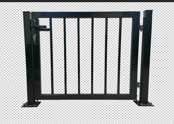 Sunshine Resistant Metal Garden Fence Gate Green Color Pvc Coated Welded Pipe Single