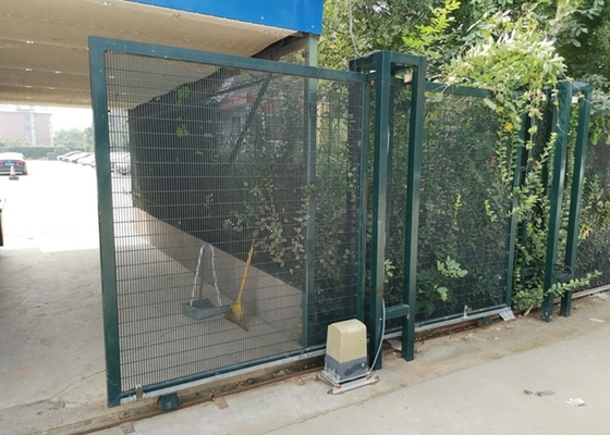 Pvc Coated 40*60mm Sliding Fence Gate Electric Power Welded Wire Mesh Or Inner Pipe