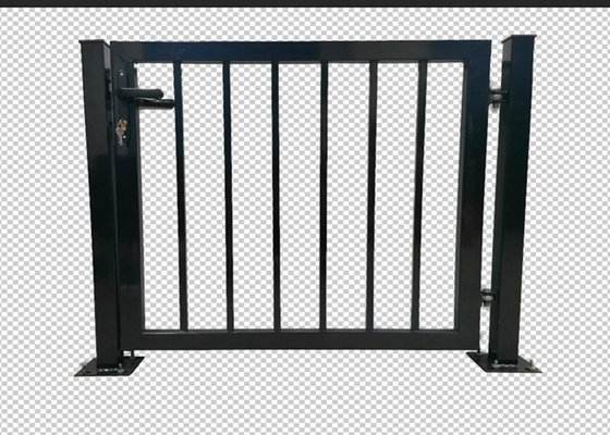 Ral6005 1.5/1.8m Height Metal Garden Fence Gate Pvc Coated Welded Pipe Single