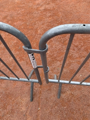 Hot Dipped Galvanized Queue Steel Crowd Control Barrier With Flat Bases