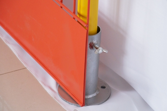 50*200mm Hole Size Edge Protection Barriers Pvc Coated Orange Colour